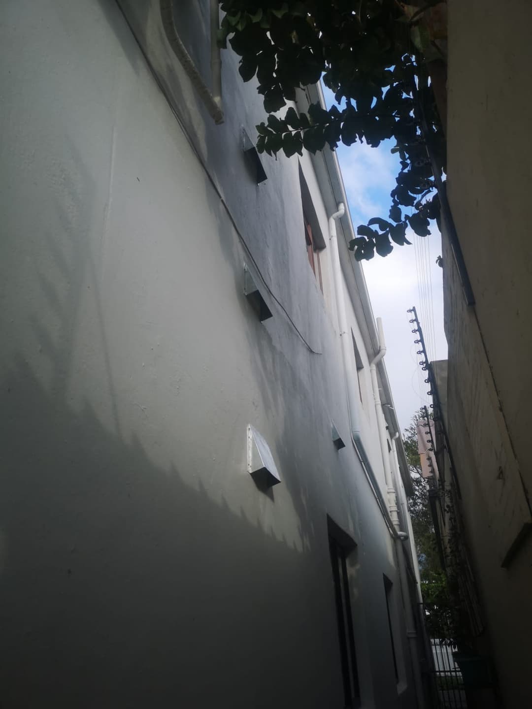 Vent covers fitted on a shaded wall